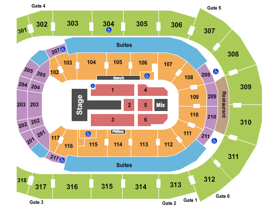 Budweiser Gardens Shania Twain 2018 Seating Chart