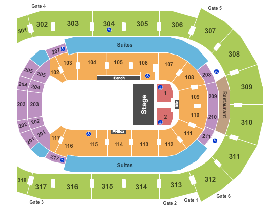 Budweiser Gardens Theater Seating Chart