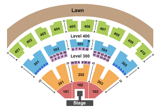 RBC Amphitheatre seating chart