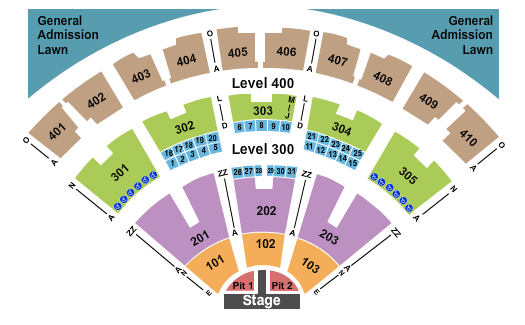 Budweiser Stage - Toronto Endstage Split Pit Seating Chart