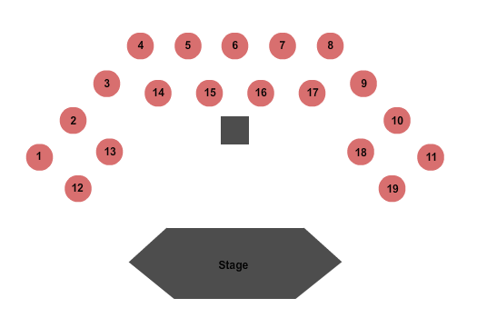 Bugsy's Cabaret at Flamingo Hotel Endstage Tables Seating Chart