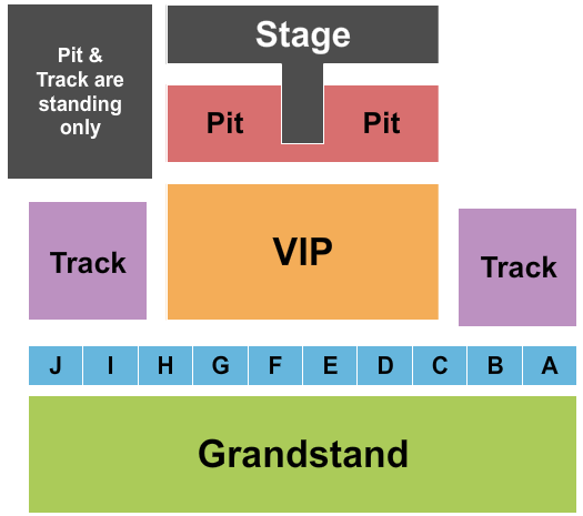 Bureau County Fairgrounds Endstage Pit & VIP Seating Chart