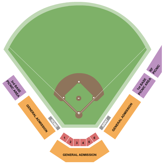 Burlington Athletic Stadium Baseball 2 Seating Chart