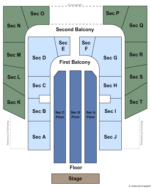 Memorial Auditorium - IA Endstage Seating Chart