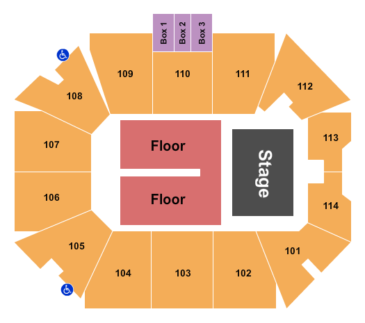 Burns Arena - UT Theo Von Seating Chart