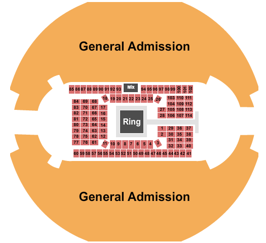Burton Memorial Coliseum Complex MMA Seating Chart