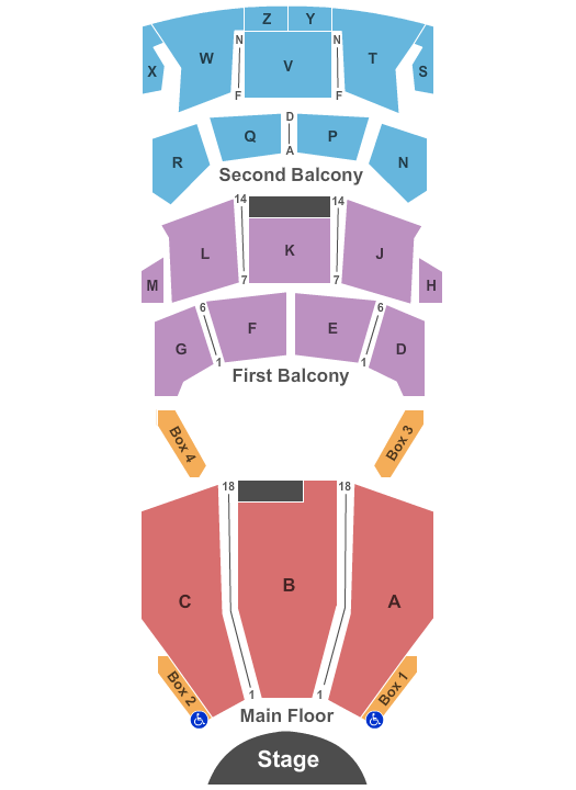 Burton Cummings Theatre End Stage Seating Chart