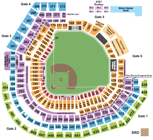 Busch Stadium Standard Seating Chart