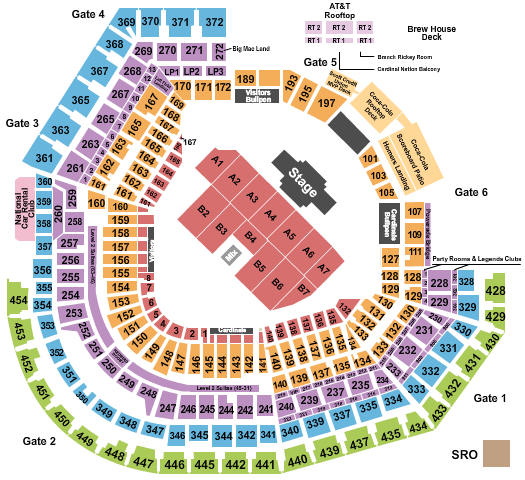Busch Stadium Billy Joel Seating Chart