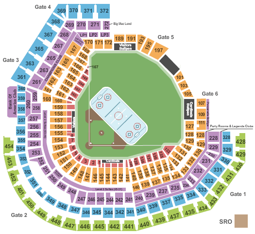 Busch Stadium seating chart for hockey