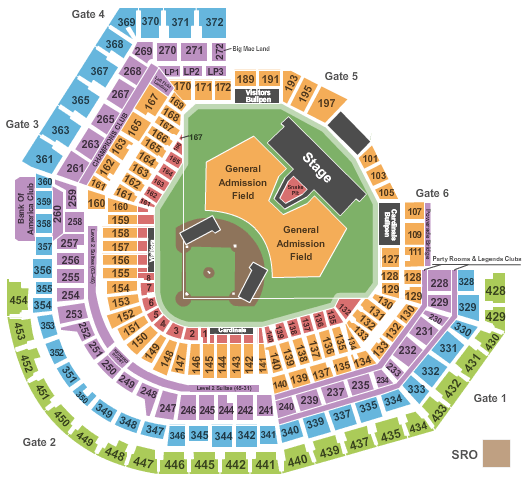 Busch Stadium Metallica Seating Chart