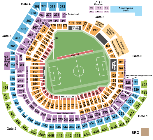 Busch Stadium Soccer seating chart 