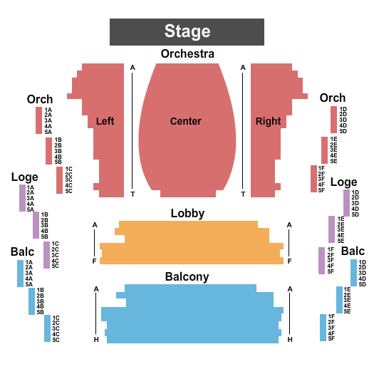 Byers Theatre at Sandy Springs Performing Arts Center End Stage No Pit Seating Chart