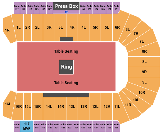 CAA Centre Boxing 2 Seating Chart