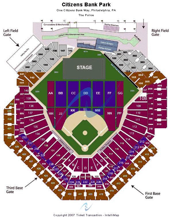 Citizens Bank Park The Police Seating Chart