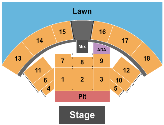 CCNB Amphitheatre at Heritage Park Endstage GA Pit 2 Seating Chart