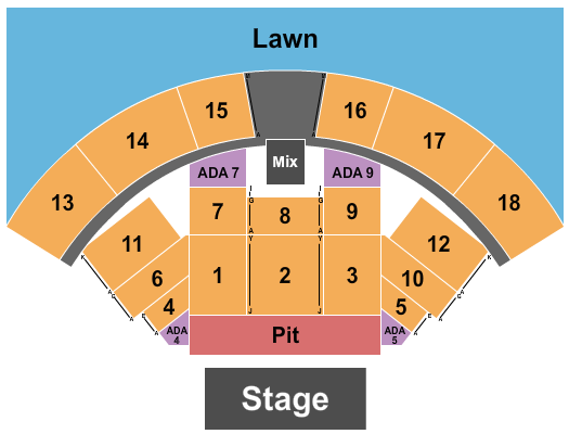 CCNB Amphitheatre at Heritage Park Endstage GA Pit 3 Seating Chart
