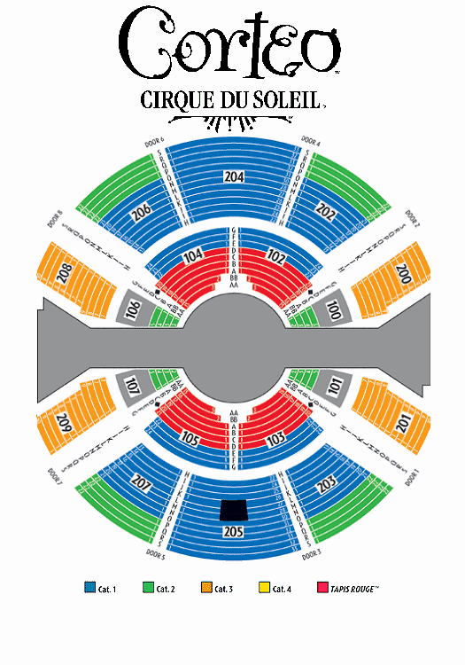 Suffolk Downs Cirque du Soleil Corteo Seating Chart