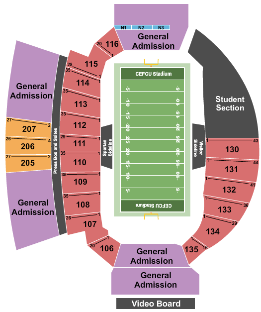 Maverik Stadium Seating Chart 