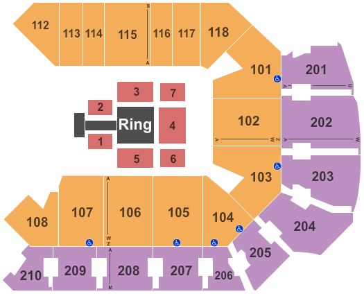 Addition Financial Arena WWE Seating Chart
