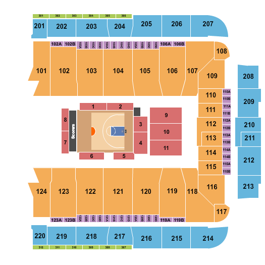 CFG Bank Arena Basketball - Big3 Seating Chart
