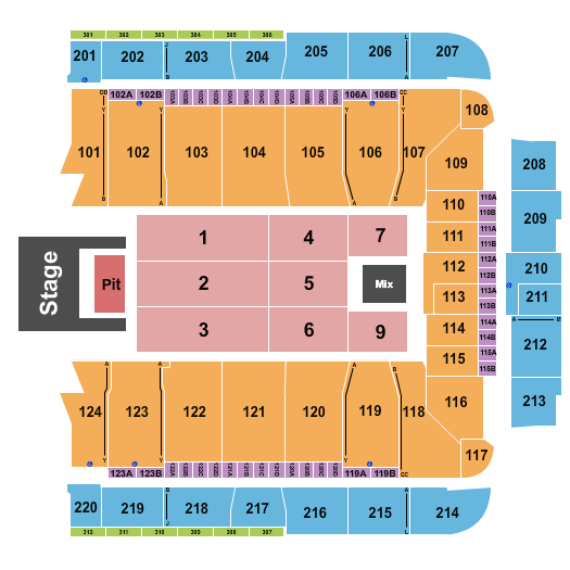 CFG Bank Arena Seating Chart