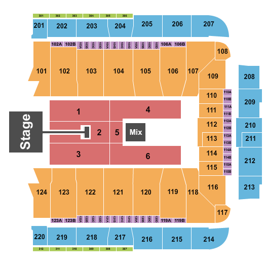 CFG Bank Arena MercyMe Seating Chart
