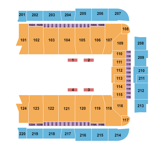 CFG Bank Arena Open Floor 2 Seating Chart