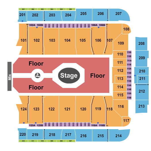 Tame Impala CFG Bank Arena Seating Chart