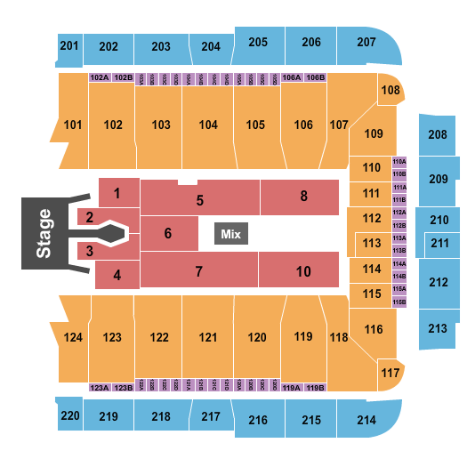 CFG Bank Arena Tim McGraw 2023 Seating Chart