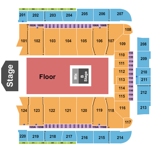 CFG Bank Arena Tyler The Creator Seating Chart