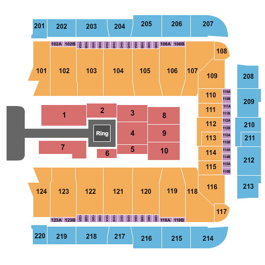 CFG Bank Arena Wrestling Seating Chart