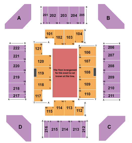 CFSB Center Generic Floor Seating Chart