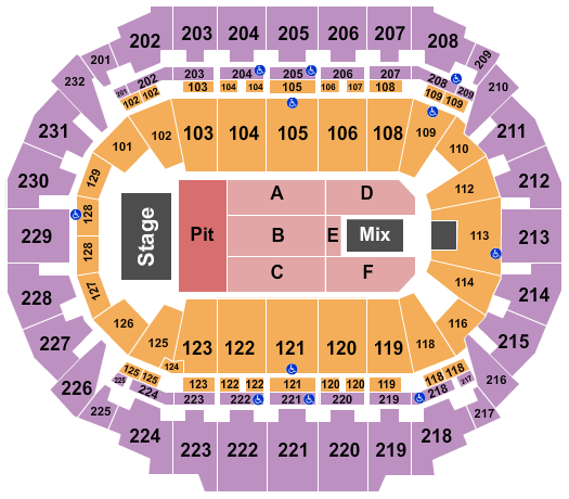 CHI Health Center Omaha Dan and Shay Seating Chart