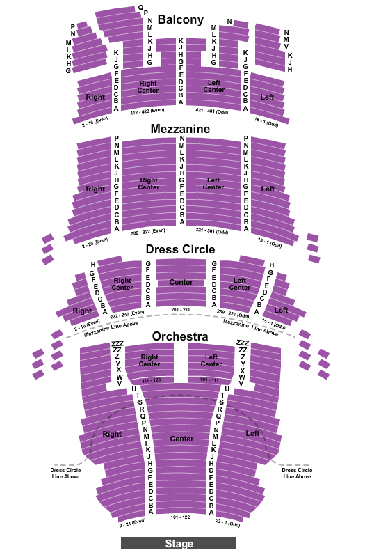 CIBC Theatre Seating Map