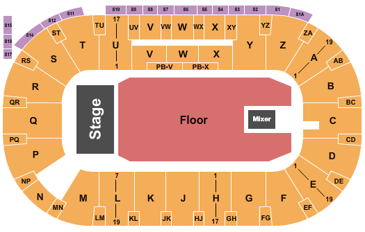 CN Centre Endstage GA Flr 2 Seating Chart
