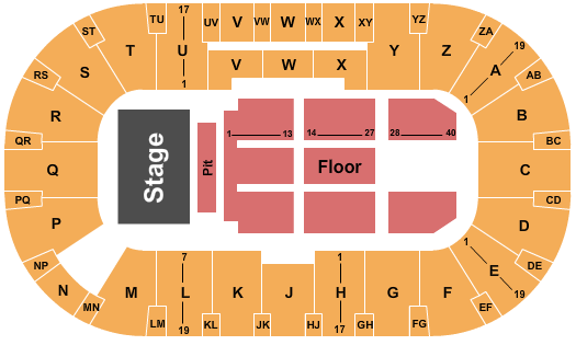 CN Centre Endstage Pit Seating Chart