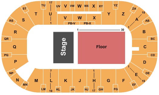 CN Centre Johnny Ried Seating Chart