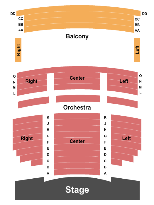CU Cultural Arts Center - Mainstage Next Event Seating Chart