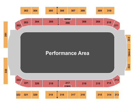 Cabarrus Arena Performance Area Seating Chart