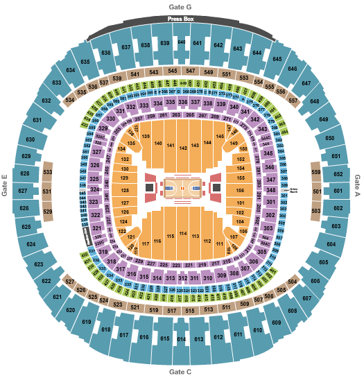 Caesars Superdome Basketball 2 Seating Chart