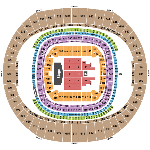 Caesars Superdome Seating Chart