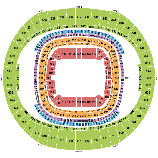 Caesars Superdome Open Floor Seating Chart