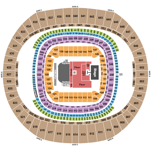 Caesars Superdome Rodeo Seating Chart