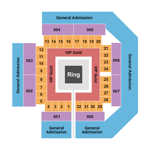 Cajundome Convention Center Boxing Seating Chart