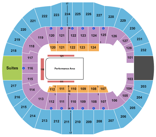 Cajundome Cirque - Crystal Seating Chart