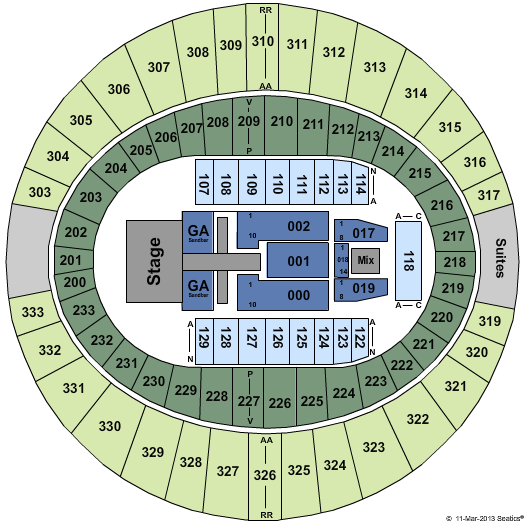 Cajundome Kenny Chesney Seating Chart