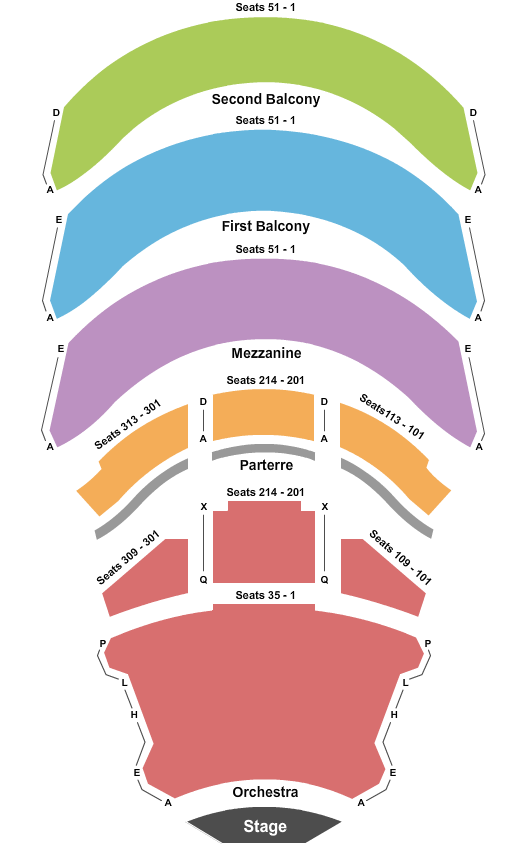 Concert Hall at California Center For The Arts Escondido Seating Chart