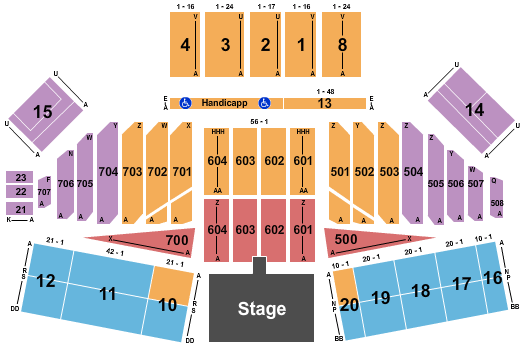 California Mid-state Fair Grounds Endstage w/ Catwalk Seating Chart
