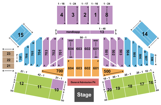 California Mid-state Fair Grounds Endstage Pit Seating Chart